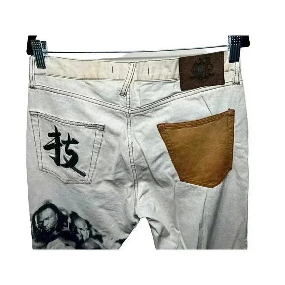 Rare Y2K WWE PPFM Wrestling Jeans – Vintage 2005 WWE Superstars Print – Size 31 - Picture 7 of 12